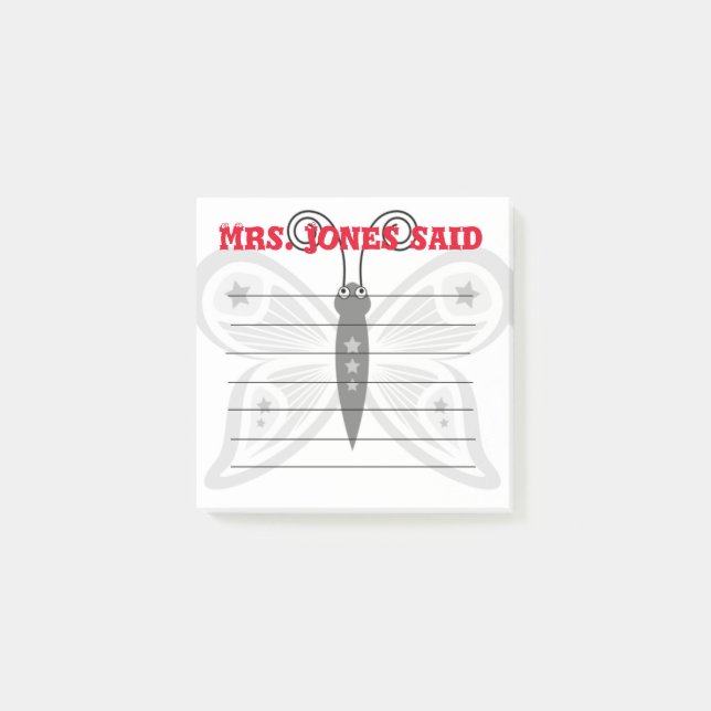 Mrs Jones Said Notes (Front)