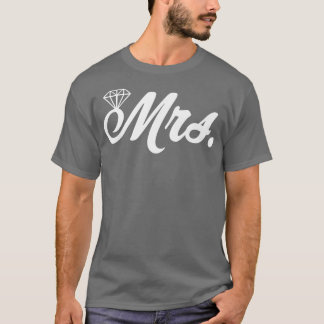 Mrs Just Married Wife Bride Engagement Honeymoon T-Shirt