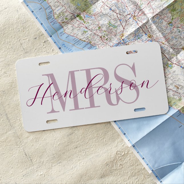 Mrs. License Plate (In Situ)