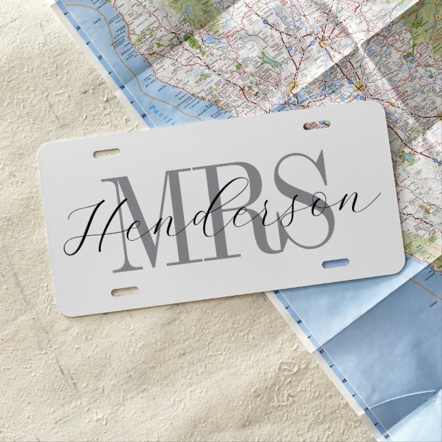 Mrs. License Plate (In Situ)