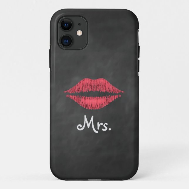 Mrs. Lips on Chalkboard iPhone 5 Case-Mate ID Case (Back)