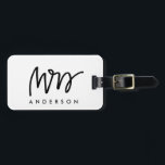 Mrs | Luggage Tag<br><div class="desc">Hand lettered 'Mrs' luggage tag with matching 'Mr' tag. Makes for the perfect gift for yourself or the newlyweds in your life!</div>
