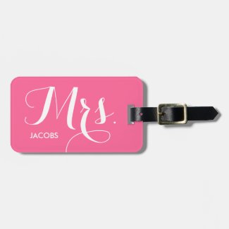 Mrs. Luggage Tag - pink