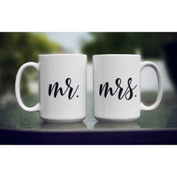 Mrs. Modern Script Classic White Coffee Mug by girlygirlgraphics at Zazzle
