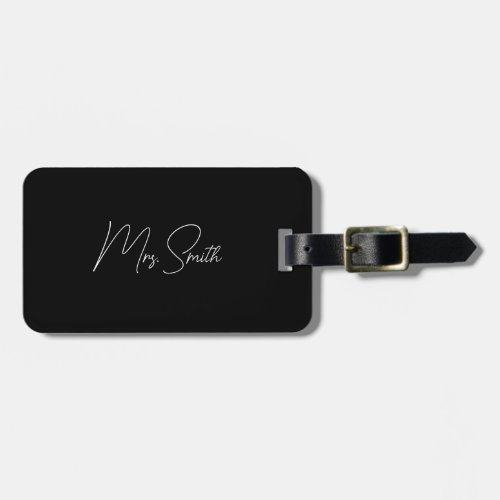 Mrs Monograms Wife Custom Name Classy Gift Luggage Tag