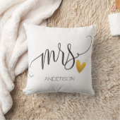 Mrs.|Mr.& Mrs.| Calligraphy|Personlized Wedding-2 Throw Pillow (Blanket)