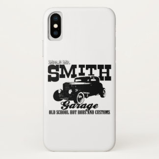 Mrs.& Mr. Smith Hot-Rod Garage. iPhone X Case