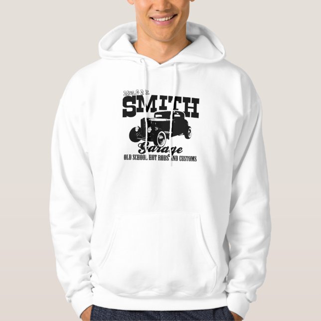 Mrs.& Mr. Smith Hot-Rod Garage Hoodie (Front)
