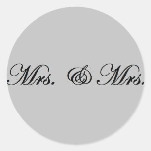 Mrs. & Mrs. Classic Round Sticker
