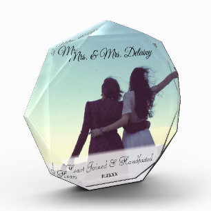 Mrs. & Mrs. Handfasting Newlywed Pagan Gifts Photo Block
