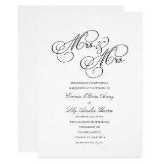 Mrs. & Mrs. | Lesbian Wedding Invite