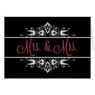 Mrs. & Mrs. Ornamental Wedding Cards