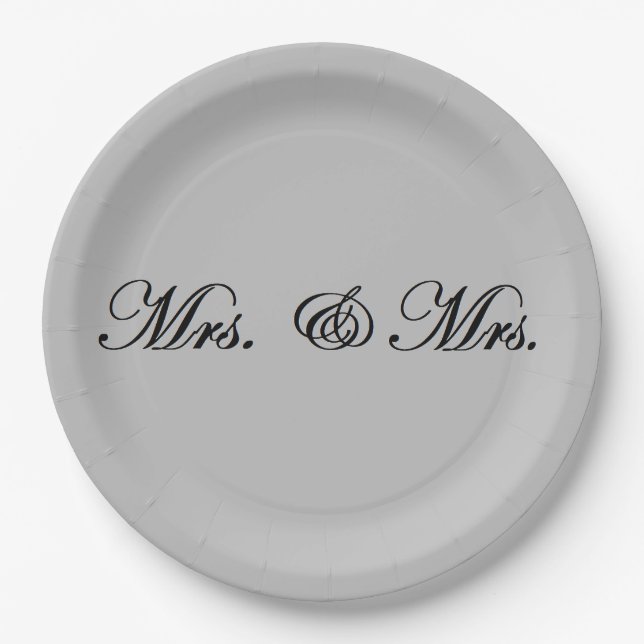 Mrs. & Mrs.  Paper Plates (Front)