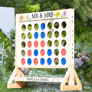 MRS & MRS Personalized Tropical Floral Wedding Fast Four
