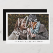 "Mrs. & Mrs." Photo Save the Date (Front/Back)