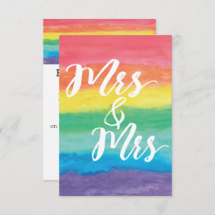 Mrs & Mrs Rainbow Lesbian Wedding Invitation