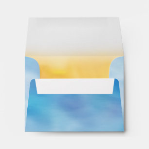 Mrs. & Mrs. Sandy Toes RSVP Envelope blue & yellow