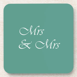 Mrs & Mrs Typography Drink Coaster