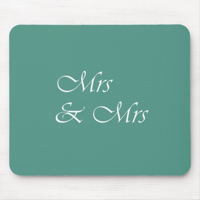 Mrs & Mrs Typography Mouse Pad (Front)