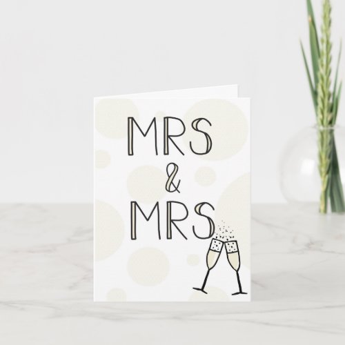 Mrs  Mrs Wedding Card