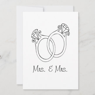 Mrs. & Mrs. Wedding Card