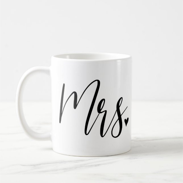 Mrs Mug, Gift For Her, Mr and Mrs Mug, Mug Gift (Left)