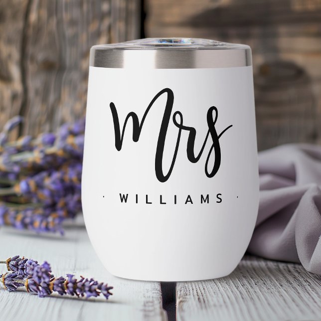 Mrs name calligraphy script wedding thermal wine tumbler (Mrs name calligraphy script wedding thermal wine tumbler
☆★
☆★
☆★
☆★
☆★
5.0
)