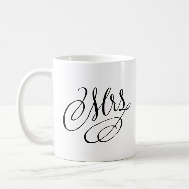 Mrs. new Bride mug Bridal Shower gift (Left)