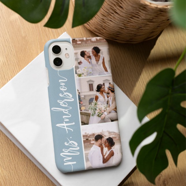 Mrs. New Name Wedding Couples Photo Collage Case-Mate iPhone Case (Creator Uploaded)