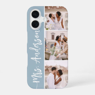 Mrs. New Name Wedding Couples Photo Collage iPhone 16 Case