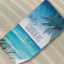 Mrs Newlywed Bride Monogram Watercolor Seascape Beach Towel