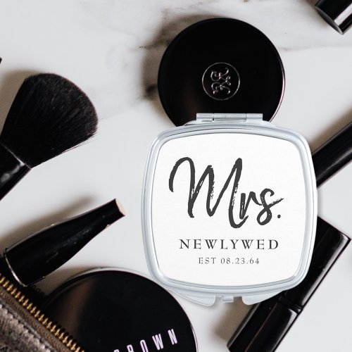 Mrs Newlywed New Bride  Compact Mirror