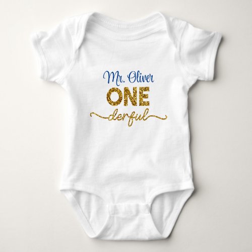 Mrs Onederful first birthday clothing 1st Baby Bod Baby Bodysuit