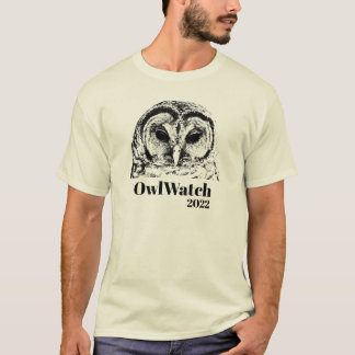 Mrs Owl 2022 - black on light shirt