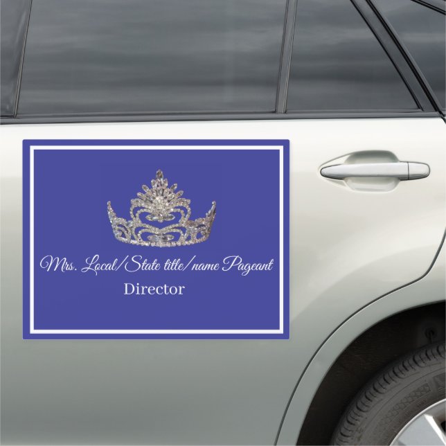 Mrs. Pageant Personalized Title/Name Car Magnet (In Situ)
