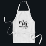 Mrs. Personalized Couples Name Adult Apron<br><div class="desc">Mrs. Personalized Couples Name Adult Apron. Cute custom couples his and hers cooking apron find the matching Mr. Apron in my shop,  personalize this wife apron with your own name or custom text.</div>