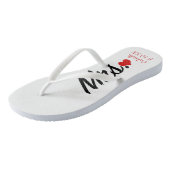 Mrs. Personalized With Name & Date  Flip Flops (Angled)