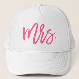 Mrs. Pink Chic Script Trucker Hat