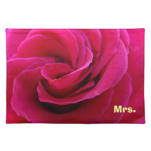 Mrs. placemat rose Newly Wed Bride's Place mat