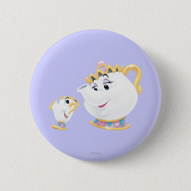 Mrs. Potts and Chip Button (Front)