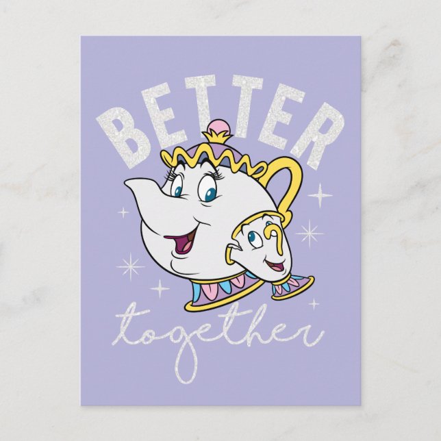 Mrs. Potts & Chip - Better Together Postcard (Front)