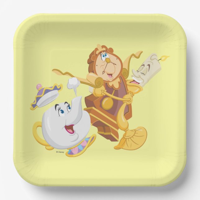 Mrs. Potts & Friends Paper Plates (Front)