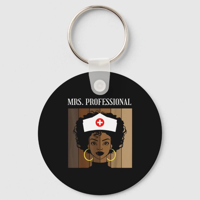 Mrs Professional Nursing Degree Nurse Profession B Keychain (Front)