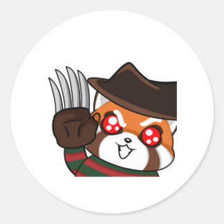 mrs red freddy classic round sticker