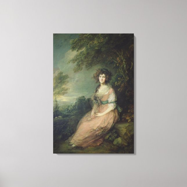 Mrs. Richard Brinsley Sheridan, c.1785-87 Canvas Print (Front)