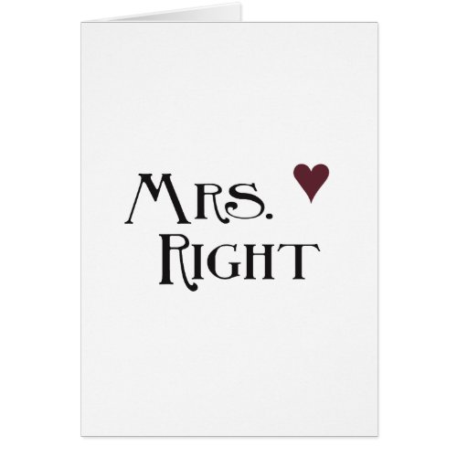 Mrs Right