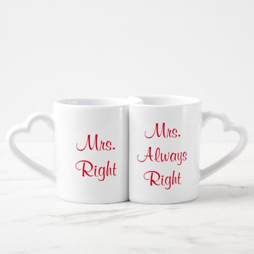 Mrs Right and Mrs Always Right Mug Set