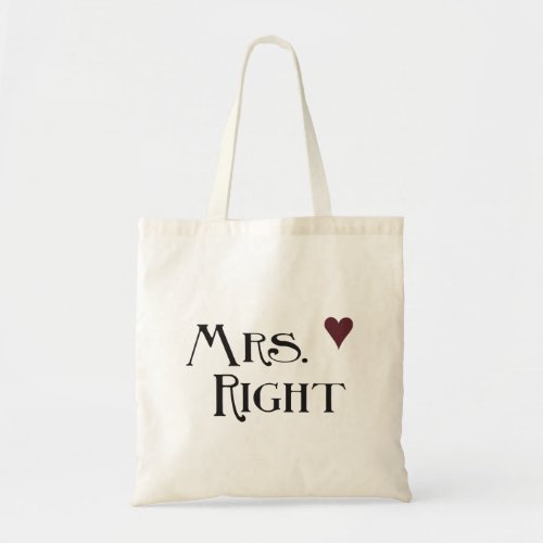 Mrs Right Tote Bag