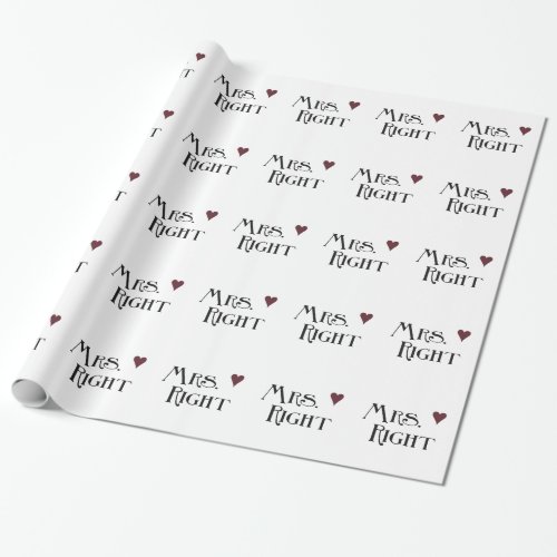 Mrs Right Wrapping Paper