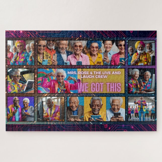 Mrs. Rose & The Live and Laugh Crew Jigsaw Puzzle (Horizontal)